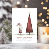 Whimsical minimalistische Kerstman Kerstmis Feestdagenkaart