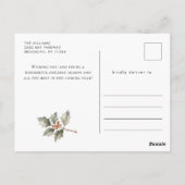 Whimsical Minimalistische Kerstman Kerstvakantie Briefkaart (Achterkant)