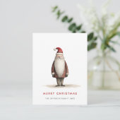 Whimsical Minimalistische Kerstman Kerstvakantie Briefkaart (Staand voorkant)