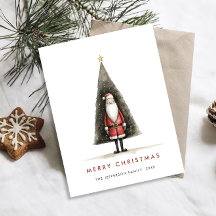 Whimsical Minimalistische Kerstman Kerstvakantie