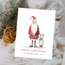 Whimsical Minimalistische Kerstman Kerstvakantie