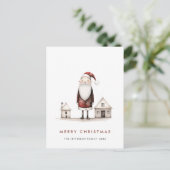 Whimsical Minimalistische Kerstman Kerstvakantie Briefkaart (Staand voorkant)