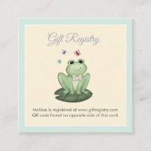 Whimsical Mintgroene Kikker Baby Shower Verlanglij
