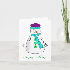Whimsical Mister Snowman Prettige feestdagen primi
