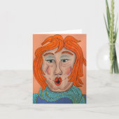 Whimsical Mixed Media Gezicht Kaart (Voorkant)