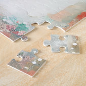 Whimsical mixed media Rode Robin Vogel Hart Legpuzzel (Zijkant)