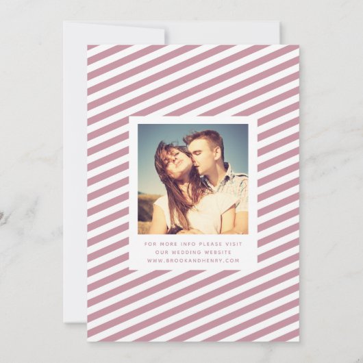 Whimsical Mod 3-Photo Save the Date | Mauve (Achterkant)