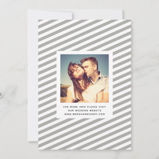 Whimsical Mod 3-Photo Save the Date | Zwart (Achterkant)