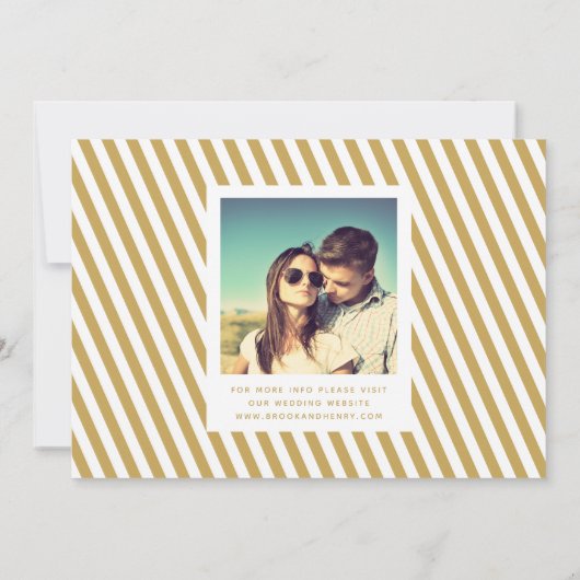 Whimsical Mod 4-Photo Save the Date | Goud (Achterkant)