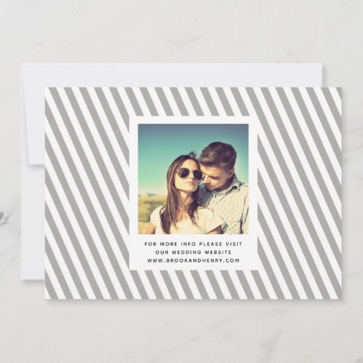 Whimsical Mod 4-Photo Save the Date | Zwart (Achterkant)
