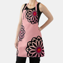 Whimsical mod bloemen in roze tinten aangepaste te