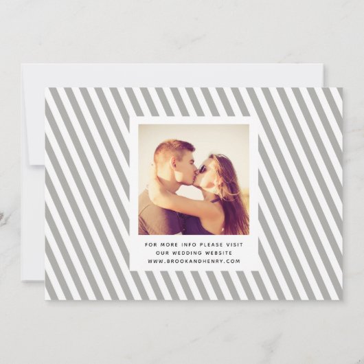 Whimsical Mod Photo Save the Date | Zwart (Achterkant)