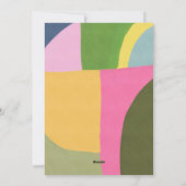 Whimsical Modern Abstract Art Photo Holiday Kaart (Achterkant)