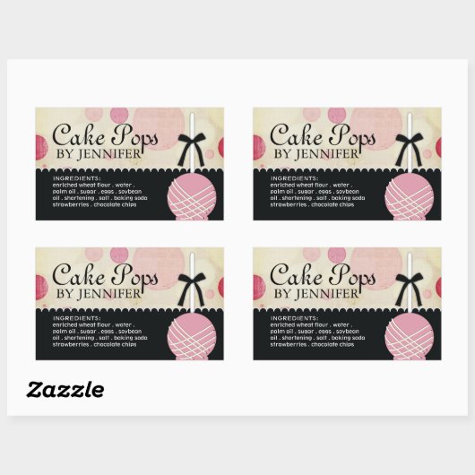 Whimsical Modern Bakery Packaging Stickers (Vel)