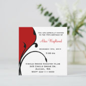 Whimsical Modern Birthday Invitation Kaart (Staand voorkant)