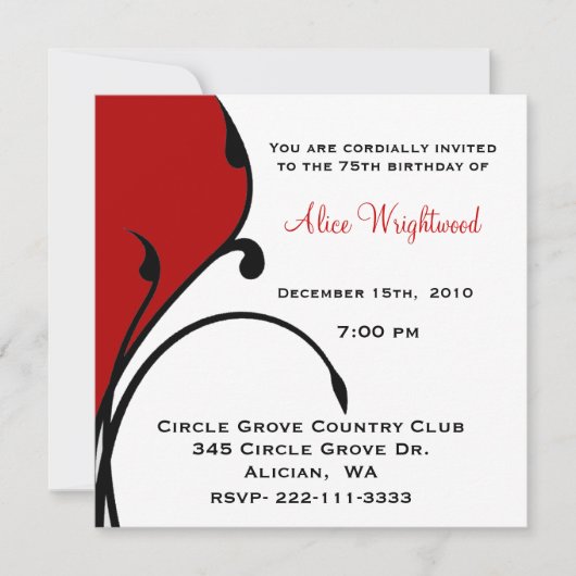 Whimsical Modern Birthday Invitation Kaart (Voorkant)