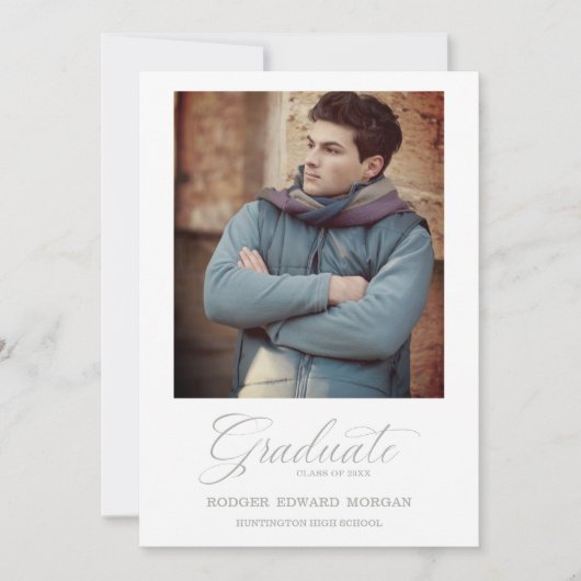 Whimsical Modern Calligraphy Photo Graduation (Voorkant)