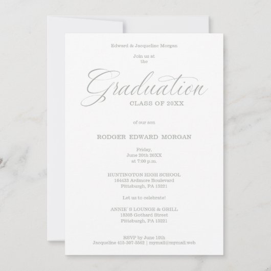 Whimsical Modern Calligraphy Photo Graduation (Achterkant)