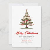 Whimsical Modern Christmas Tree Greeting Printable Feestdagenkaart (Voorkant)
