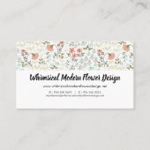 Whimsical Modern Flower Visitekaartje (Achterkant)