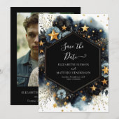 Whimsical Modern Hemelse Huwelijk Save The Date (Voorkant / Achterkant)