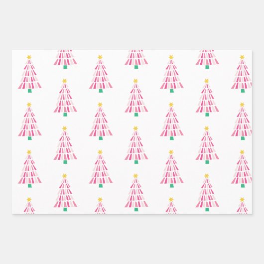 Whimsical Modern kerstboomset 3 Inpakpapier Vel (Voorkant 2)