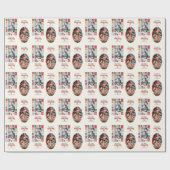 Whimsical Modern Nostalgia Christmas 2 Photo Cadeaupapier (Vlak)