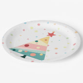 Whimsical Modern Pastel Polka Dot Christmas Papieren Bordje (Gekanteld)