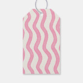 Whimsical Modern Roze & Groen Huwelijksgunst Label Cadeaulabel (Achterkant)