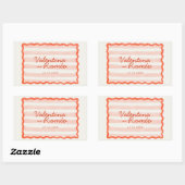 Whimsical Modern Roze & Rode bruiloft Rechthoekige Sticker (Vel)