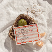 Whimsical Modern Roze & Rode bruiloft RSVP Kaart. Kaartje