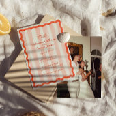 Whimsical Modern Roze & Rode bruiloft uitnodiging