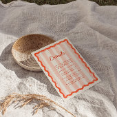 Whimsical Modern Roze & Rood Bruiloftsdetail Kaart