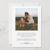 Whimsical Modern Script Merry-kerstfoto Feestdagenkaart (Achterkant)