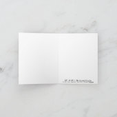 Whimsical Modern Swirl Heart Flower Tree Dank u Bedankkaart (Binnen)