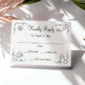 Whimsical Modern Wedding RSVP Kaartje