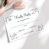 Whimsical Modern Wedding RSVP Kaartje
