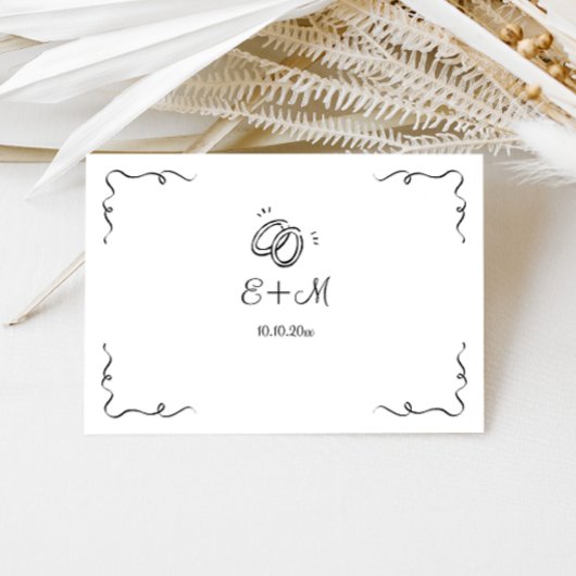 Whimsical Modern Wedding RSVP Kaartje