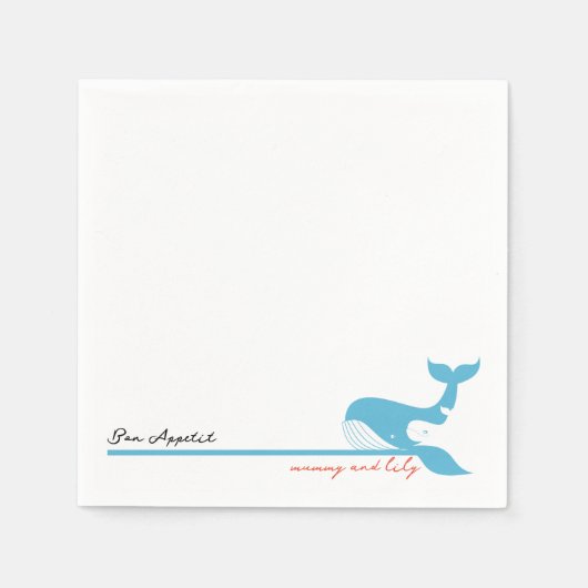 Whimsical moeder- en babywalvis servet (Voorkant)