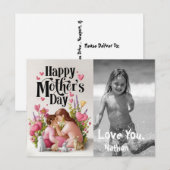 *~* Whimsical Moederdag AP72 Foto Harten Feestdagenkaart (Voorkant / Achterkant)