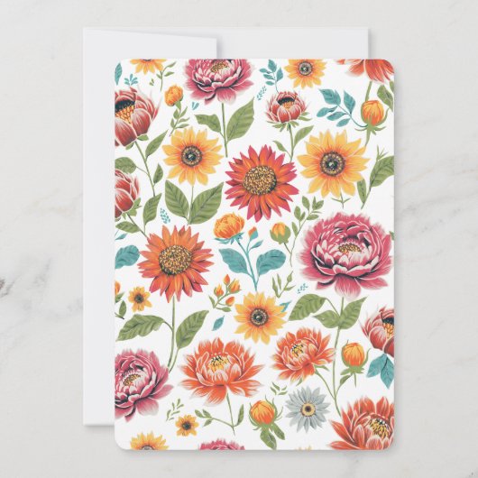 Whimsical Moederdag Brunch Chickadee Uitnodiging (Achterkant)