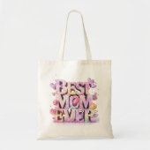 *~* Whimsical moederdag harten bloemen 3-d AP72 Tote Bag (Voorkant)