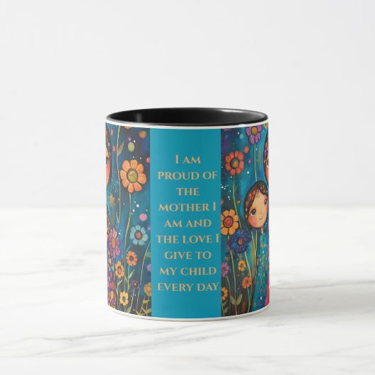 Whimsical Moederschap Mok met Inspirerend Quote (Midden)