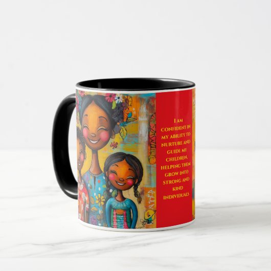 Whimsical Moederschap Mok met Inspirerend Quote (Voorkant links)