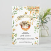 Whimsical Mommy-to-Bee Honey Baby shower Kaart (Staand voorkant)