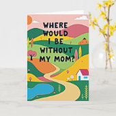 Whimsical Moms Dankkaart Kaart (Gele Bloem)