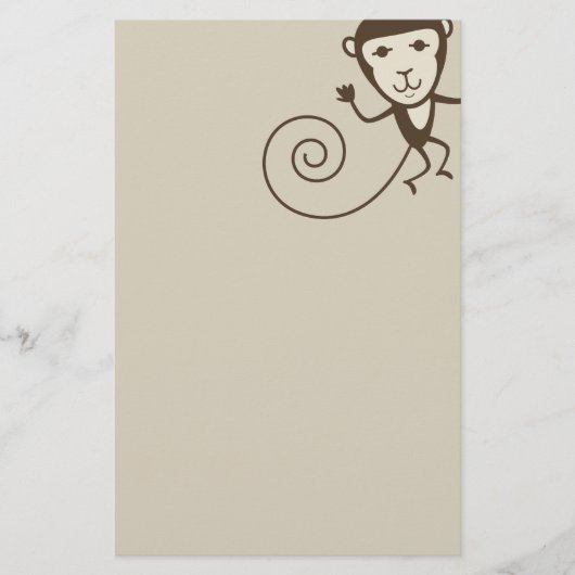 Whimsical Monkey Briefpapier (Voorkant)