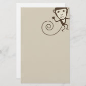 Whimsical Monkey Briefpapier (Voorkant / Achterkant)
