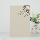 Whimsical Monkey Briefpapier (Staand voorkant)