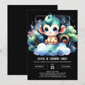 Whimsical Monkey Verjaardag Kaart (Voorkant / Achterkant)